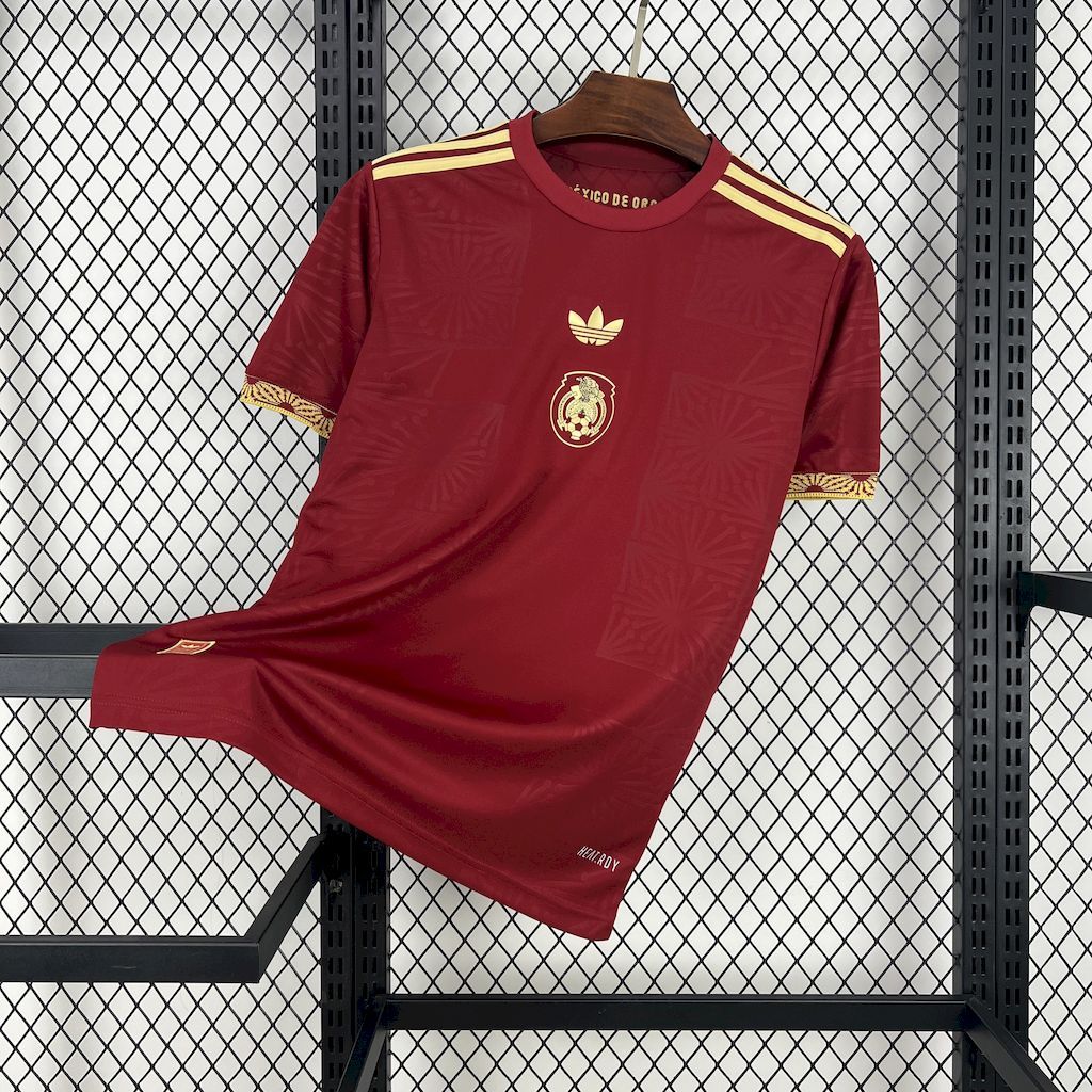 MAILLOT MEXIQUE 2025/26 OR ROUGE