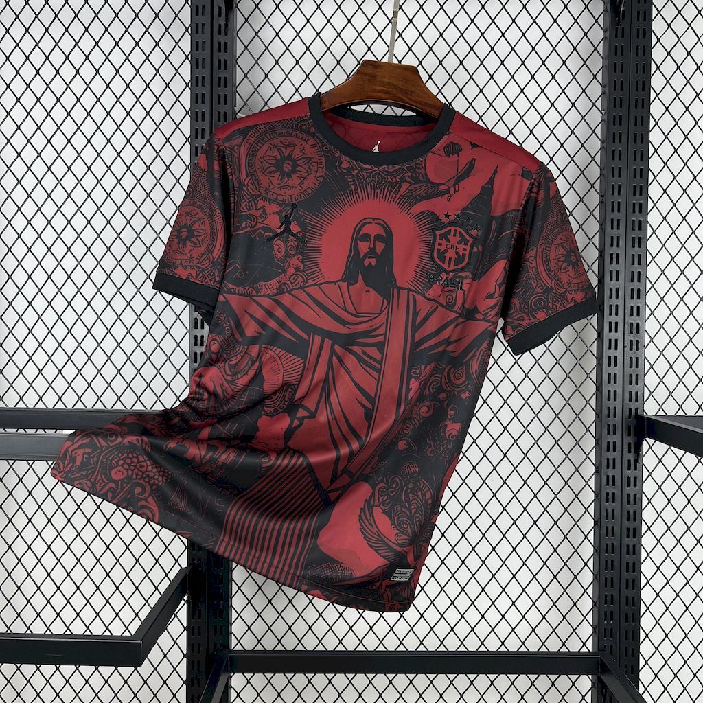 MAILLOT BRESIL 2025/26 JORDAN ROUGE ET NOIR