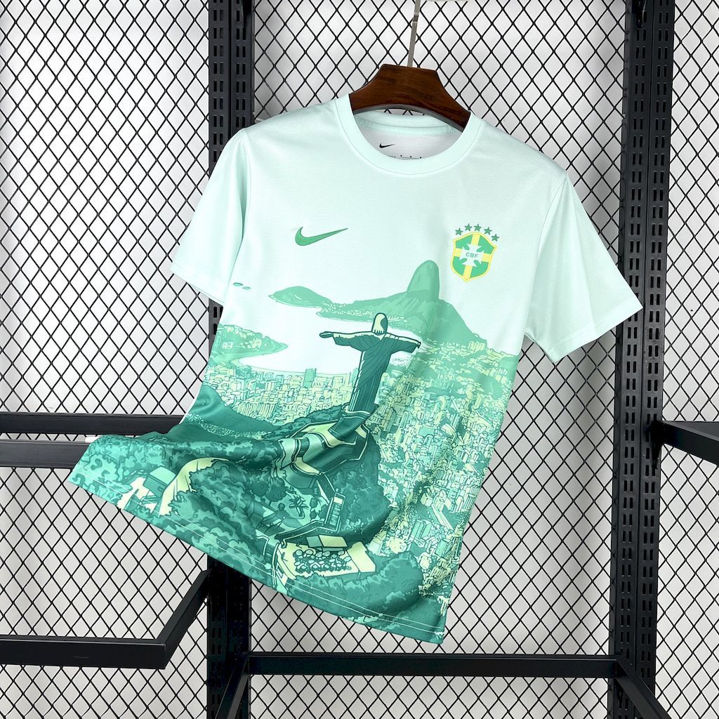 MAILLOT BRESIL 2025/26 VERT BLANC